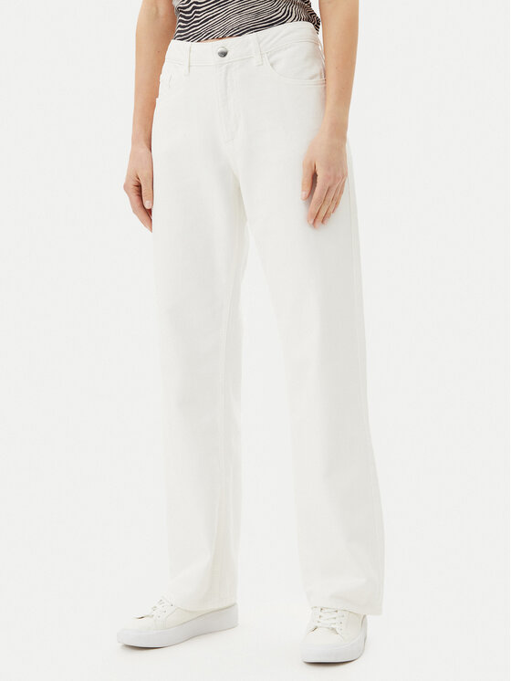 Vila Vila Τζιν Palma 14105535 Λευκό Wide Leg