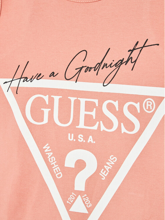 Guess Guess Piżama J1BG00 J1311 Różowy Regular Fit