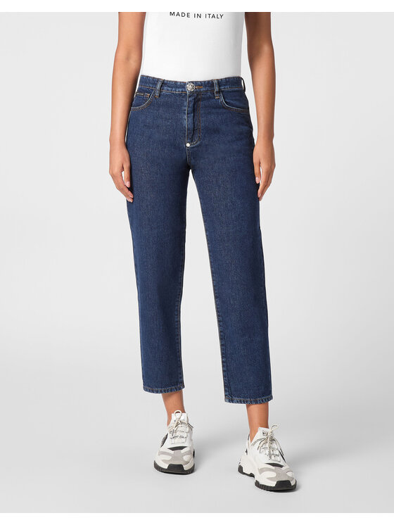 PHILIPP PLEIN PHILIPP PLEIN Jeansy 20201 Světle modrá Mom Fit