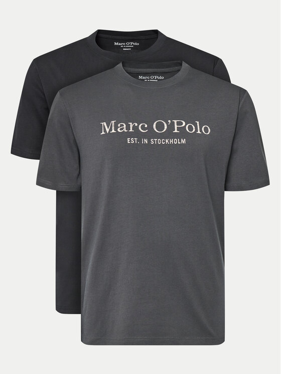 Marc O'Polo 2 t-kreklu komplekts 421 2058 09104 Pelēks Regular Fit