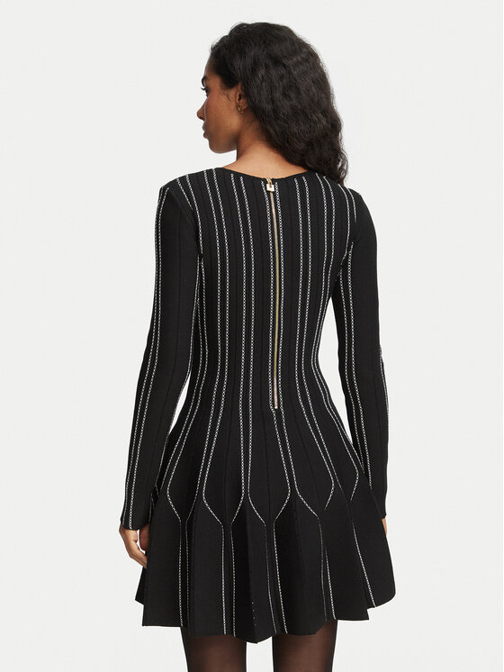 Elisabetta Franchi Elisabetta Franchi Strickkleid AM-39Q-67E2-V590 Schwarz Fitted Fit