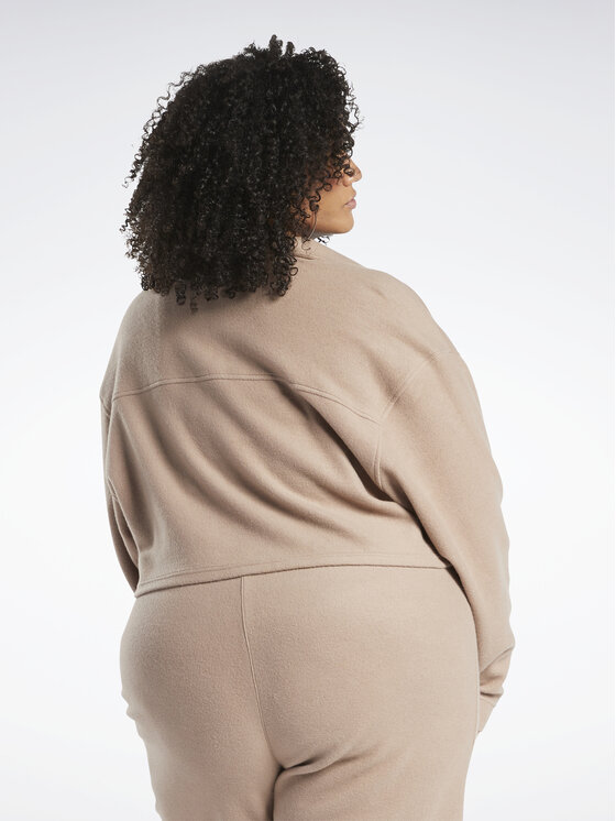 Reebok Reebok Світшот Reebok Classics Reverse Fleece Layer (Plus Size) IB4449 Коричневий