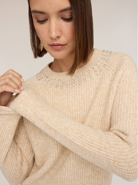 Motivi Motivi Maglione M574W004292N002 Crema Regular Fit