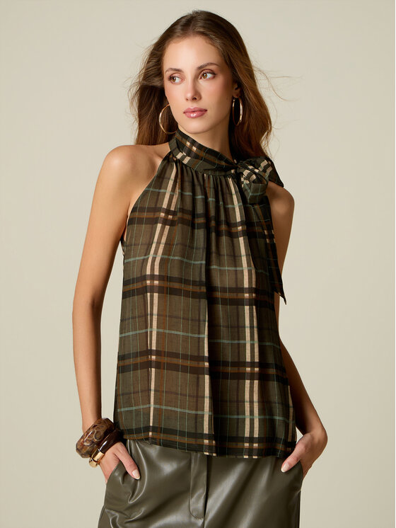 Oltre Oltre Bluzka 2069J000845N0Z5 Zielony Regular Fit