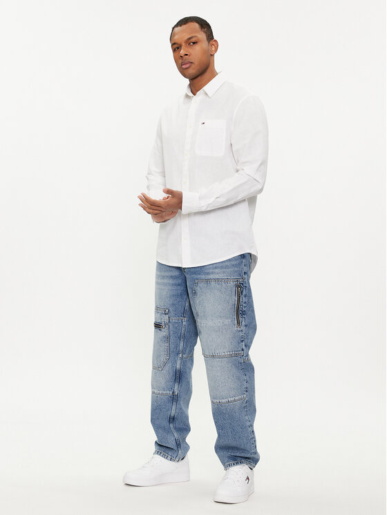 Tommy Jeans Tommy Jeans Marškiniai DM0DM18962 Balta Regular Fit