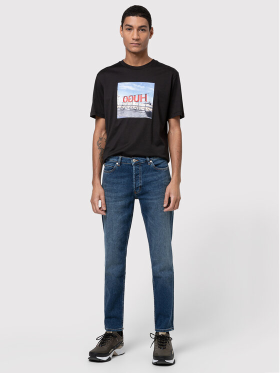 BOSS Boss Džinsi 50437775 Zils Tapered Fit