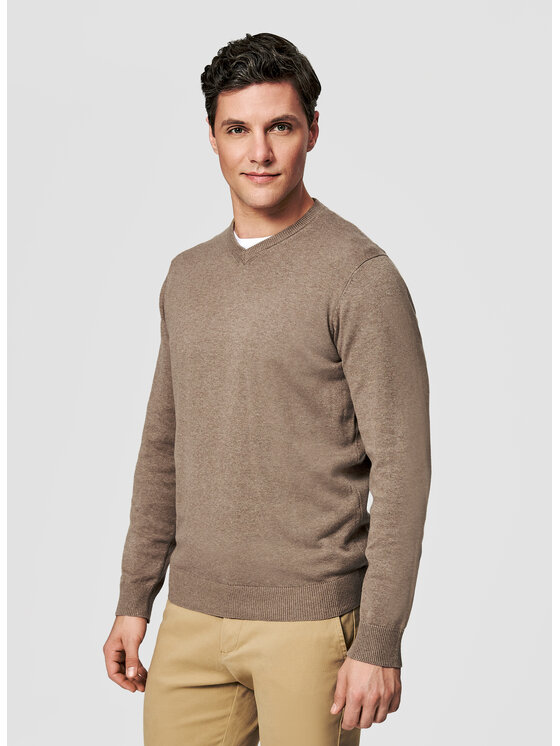 Pako Lorente Pako Lorente Sweter P26SN-2X-003 Beżowy Classic Fit