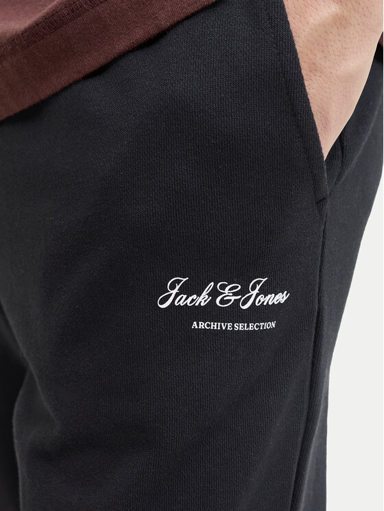 Jack & Jones Jack & Jones Teplákové nohavice Gordon 12288641 Čierna Regular Fit