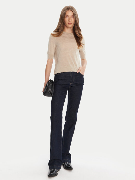 BOSS BOSS Sweter Farbella 50544996 Beżowy Slim Fit