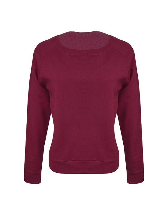 DKaren Sport DKaren Sport Bluza Wenezja Bordowy Slim Fit
