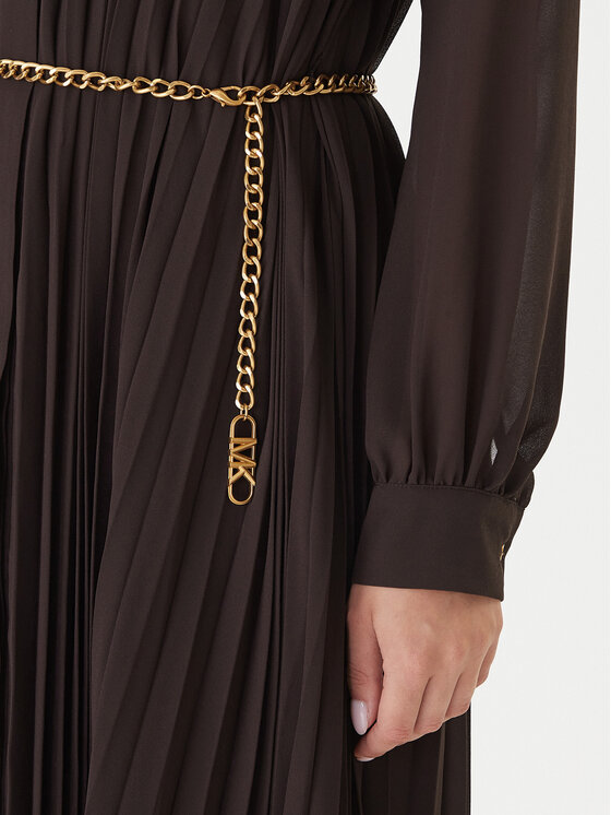 MICHAEL Michael Kors MICHAEL Michael Kors Marškinių tipo suknelė MF5838A7R3 Ruda Regular Fit