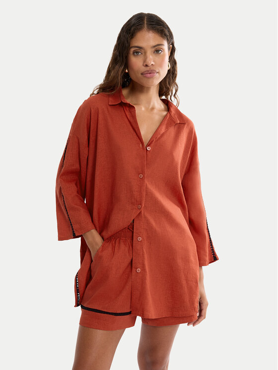 Triumph Triumph Тениска на пижама Summer Wear 10227228 Оранжев Regular Fit