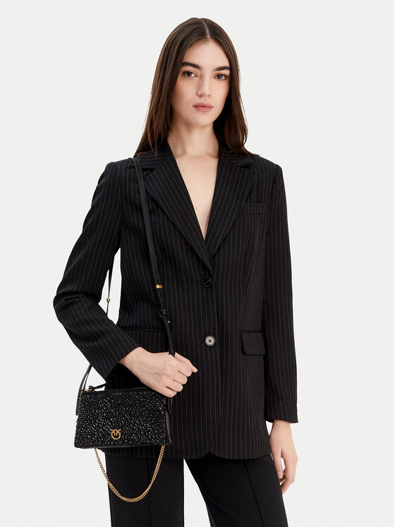 PINKO PINKO Kabelka Double Mini Pelle Ai 25-26 PLTT 105359 A2WF Černá
