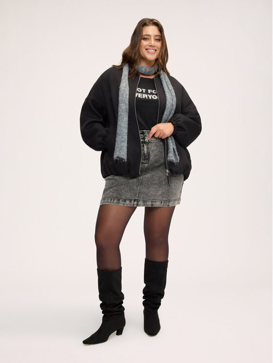Fiorella Rubino Fiorella Rubino Płaszcz zimowy 8001L000082N033 Czarny Over Fit