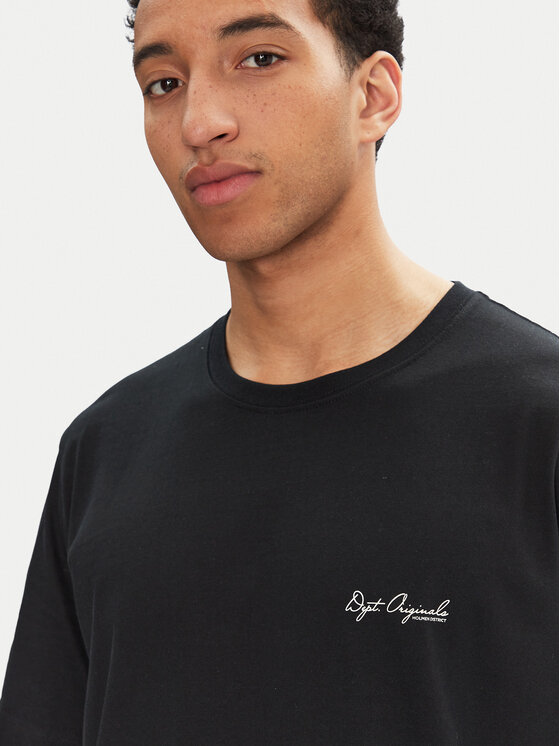 Jack & Jones Jack & Jones T-Shirt Islington 12273015 Černá Loose Fit
