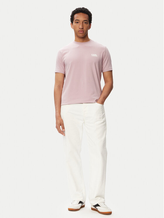 KARL LAGERFELD KARL LAGERFELD T-krekls 755781 563235 Rozā Regular Fit