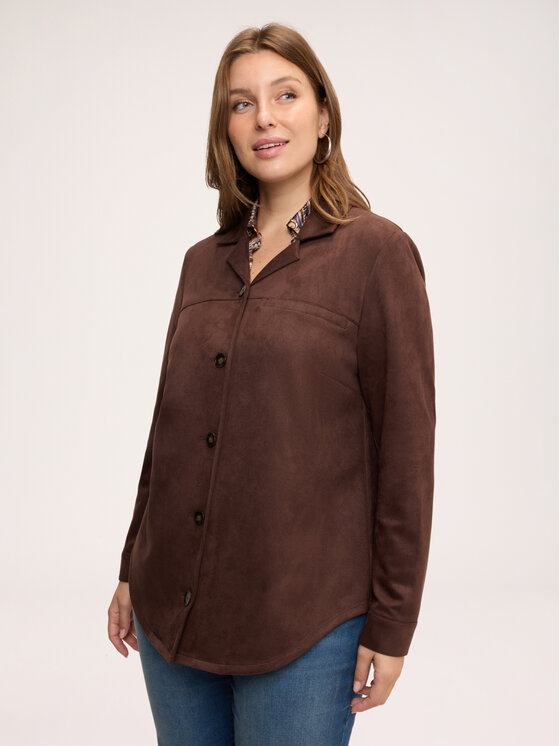 Fiorella Rubino Fiorella Rubino Koszula 5034T001579N022 Brązowy Over Fit