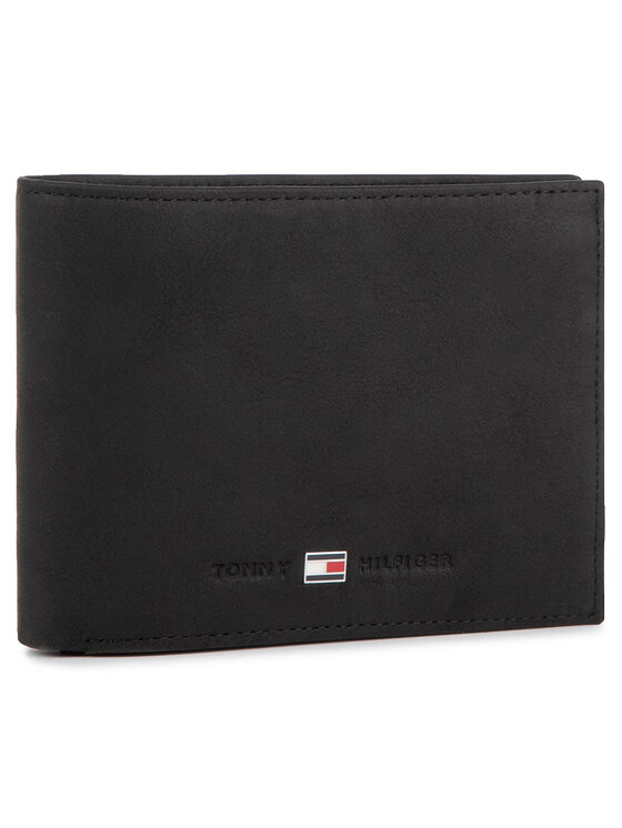 Tommy Hilfiger Tommy Hilfiger Große Herren Geldbörse Johnson Cc Flap And Coin Pocket AM0AM00660/82566 Schwarz
