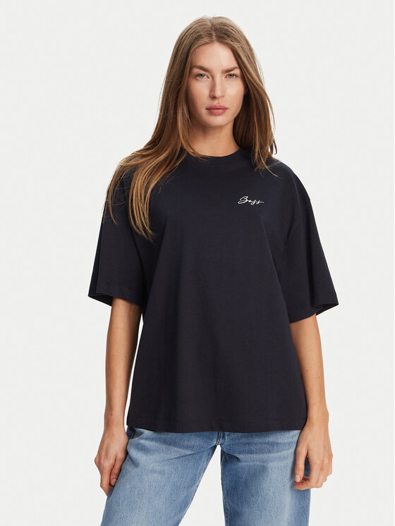 BOSS BOSS T-Shirt C_Eboyfriend_4 50540441 Tmavomodrá Relaxed Fit