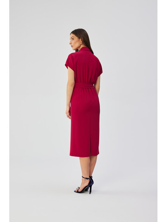 Stylove Stylove Sukienka koktajlowa S363 Czerwony Comfortable Fit