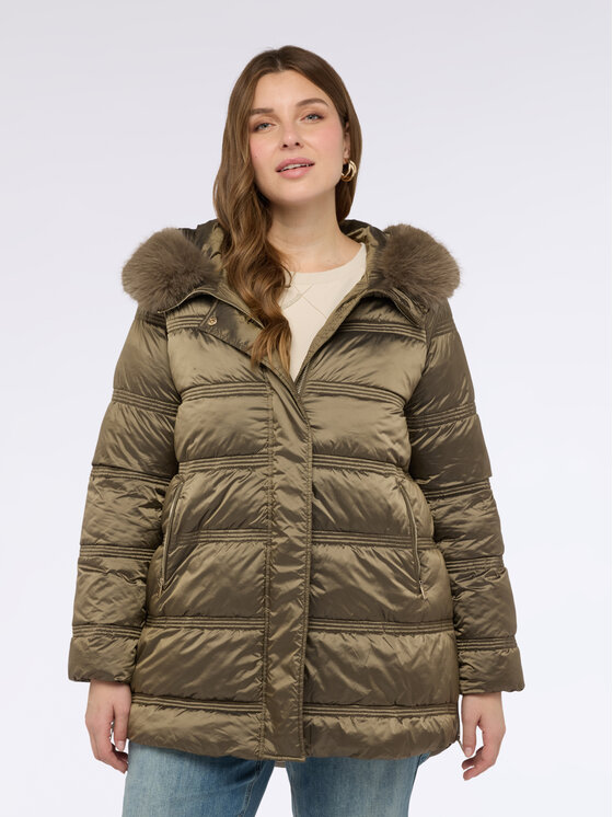 Fiorella Rubino Fiorella Rubino Giubbotto piumino F025T001456N035 Verde A-Line Fit