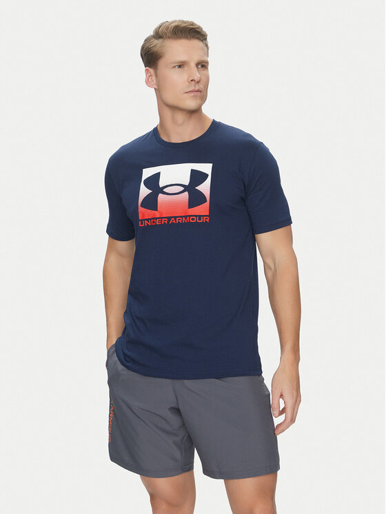 Under Armour Tricou Boxed Sports 1386793 Bleumarin Loose Fit