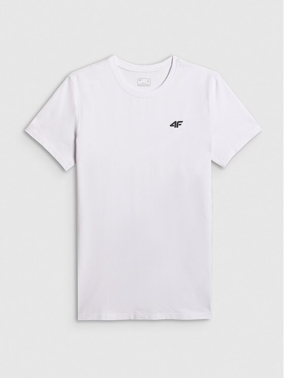 4F 4F T-shirt 4FRMM00TTSHM4193-10S Bianco Slim Fit