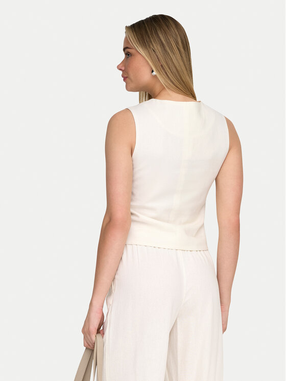 ONLY ONLY Kostiuminė liemenė Goa 15363724 Balta Regular Fit