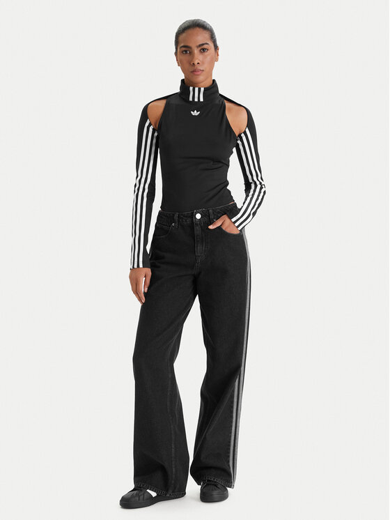 adidas adidas Джинси Firebird KD2909 Чорний Regular Fit