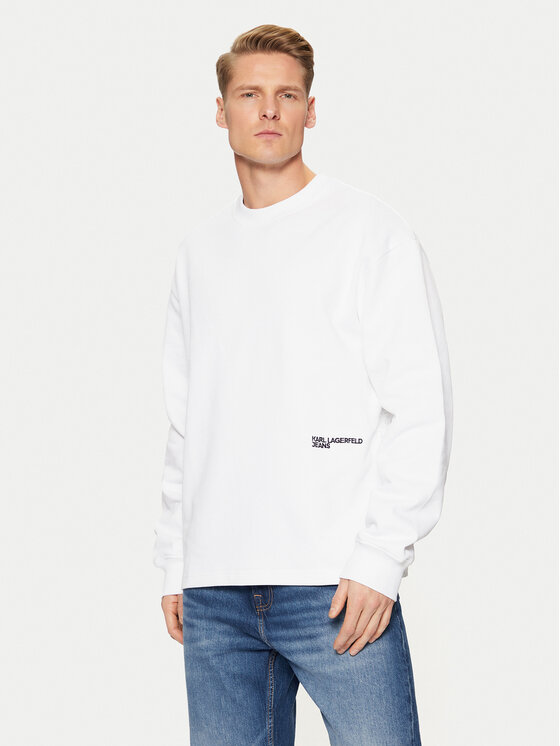 Karl Lagerfeld Jeans Karl Lagerfeld Jeans Felpa A1M20070 Bianco Relaxed Fit