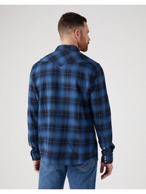 Wrangler Wrangler Camicia LS WESTERN SHIRT Blu Regular Fit