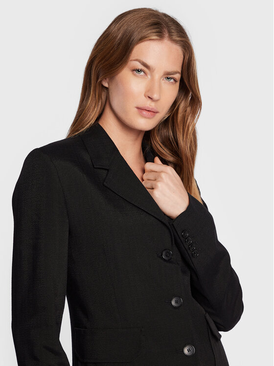 Victoria Victoria Beckham Victoria Victoria Beckham Marynarka 1322WJK003381B Czarny Regular Fit