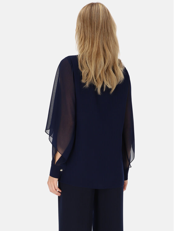 Potis & Verso Potis & Verso Bluzka Arina Granatowy Regular Fit