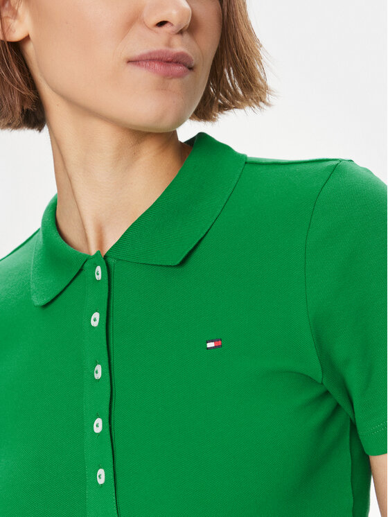 Tommy Hilfiger Tommy Hilfiger Polokošeľa 1985 WW0WW37823 Zelená Slim Fit