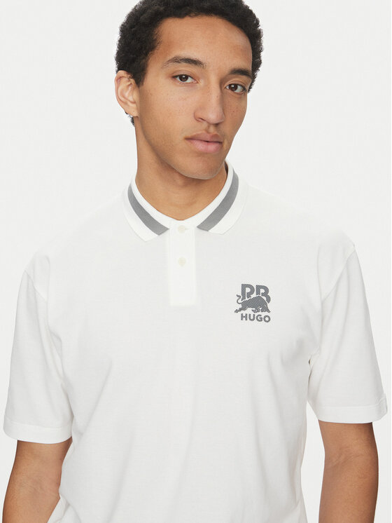 HUGO HUGO Polo Dodac_RB 50542748 Biały Regular Fit