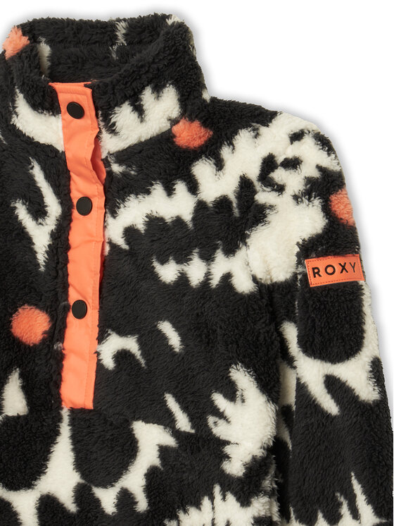 Roxy Roxy Fleecová mikina Alabama ERGFT04011 Čierna Relaxed Fit