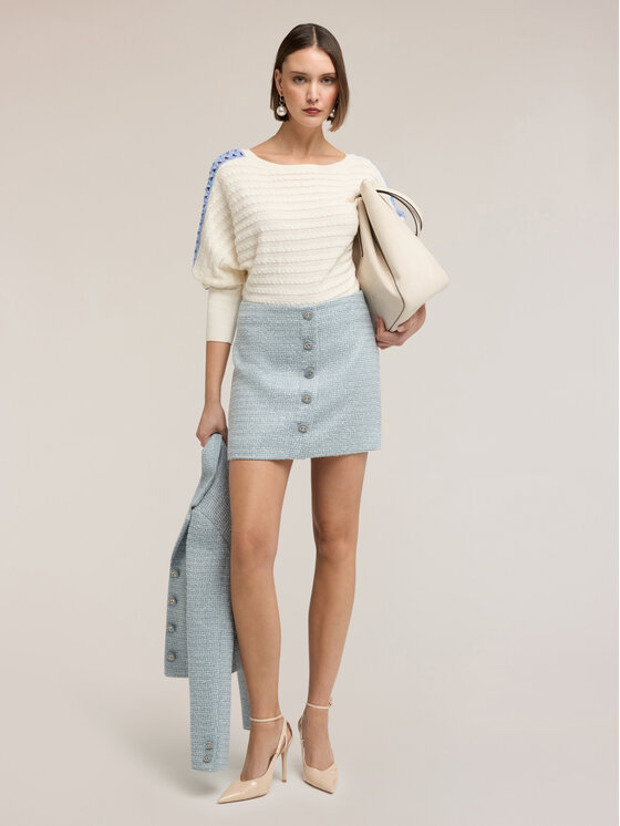 Motivi Motivi Maglione M135W003825N0S1 Bianco Over Fit