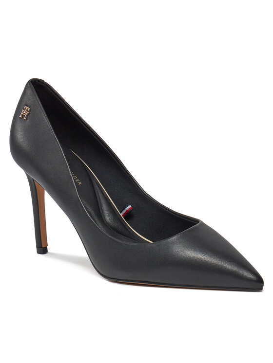 Tommy Hilfiger Tommy Hilfiger Čevlji z visoko peto Essential Pointed Pump FW0FW07861 Črna