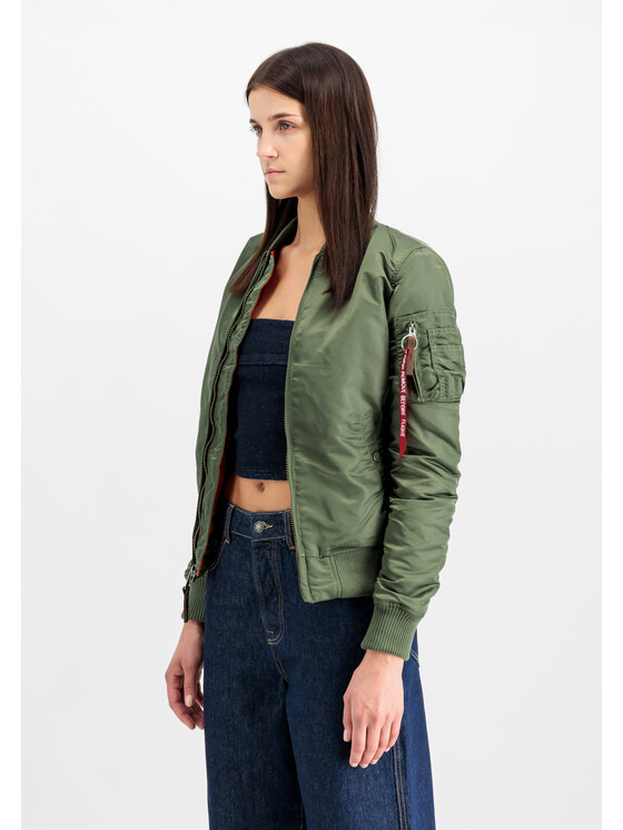 Alpha Industries Alpha Industries Kurtka bomber MA-1 VF 59 Bomber Jacket Women Zielony Slim Fit