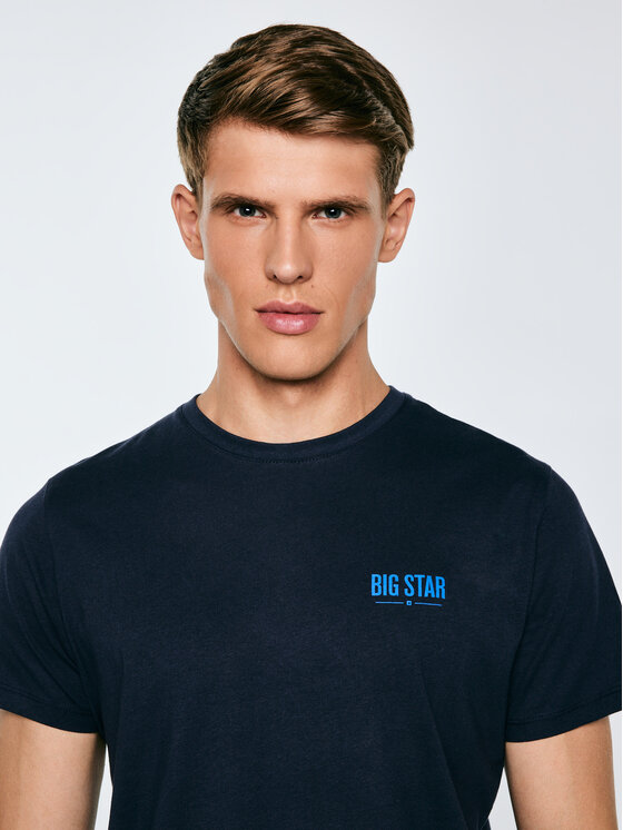 BIG STAR BIG STAR T-Shirt TATISAR Granatowy Basic Fit