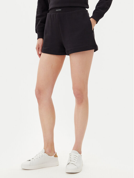 Calvin Klein Jeans Športové kraťasy Placed Institutional J20J225525 Čierna Regular Fit