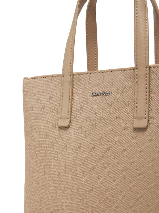 Calvin Klein Calvin Klein Ročna torba Ck Must Small Tote_Mono K60K613023 Rjava