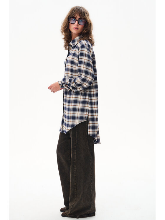 blue shadow blue shadow Koszula Filia Granatowy Regular Fit