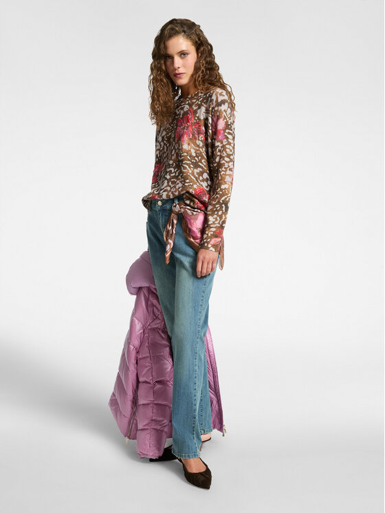 Elena Mirò Elena Mirò Cardigan M467Z100633N0S1 Marrone Boxy Fit