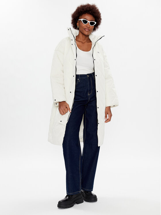 Calvin Klein Jeans Calvin Klein Jeans Prijelazna jakna J20J220334 Écru Relaxed Fit