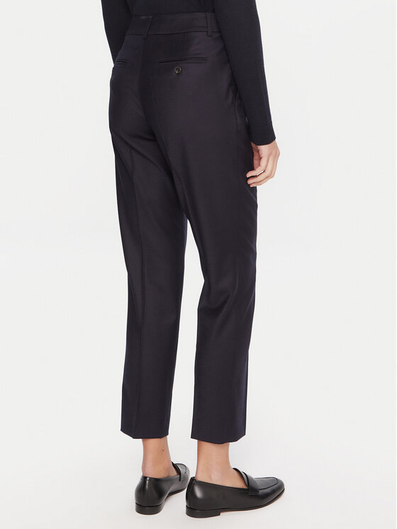 Weekend Max Mara Weekend Max Mara Medžiaginės kelnės Caldaia 2525136152 Tamsiai mėlyna Regular Fit