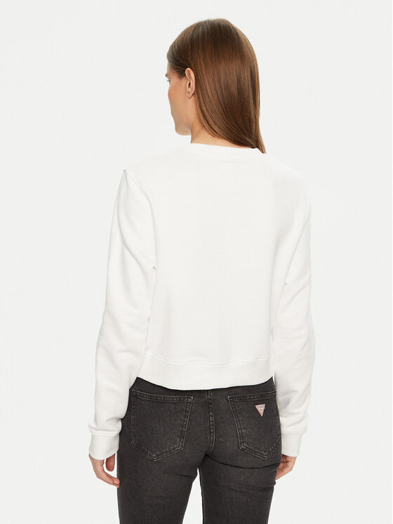 Guess Jeans Guess Jeans Mikina W5RQ28 K68I4 Bílá Regular Fit