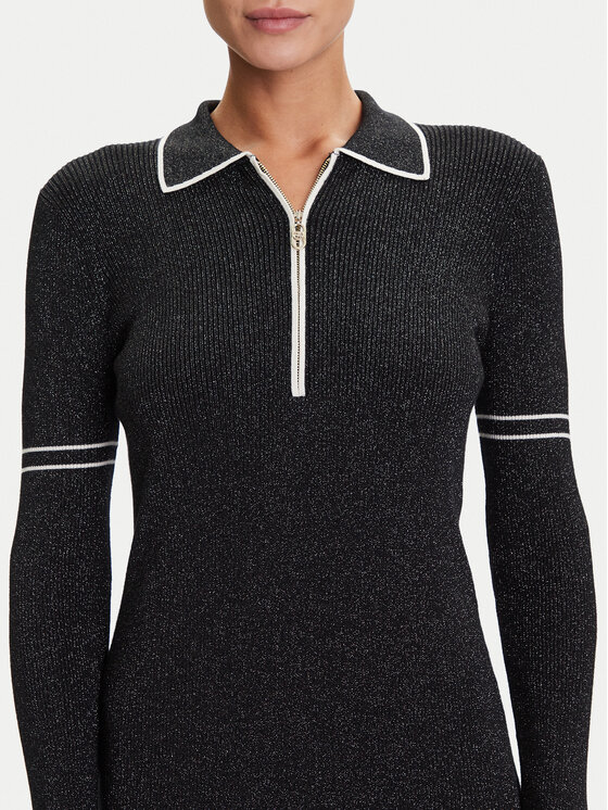 Liu Jo Sport Liu Jo Sport Sukienka dzianinowa TF5028 MS49I Czarny Regular Fit