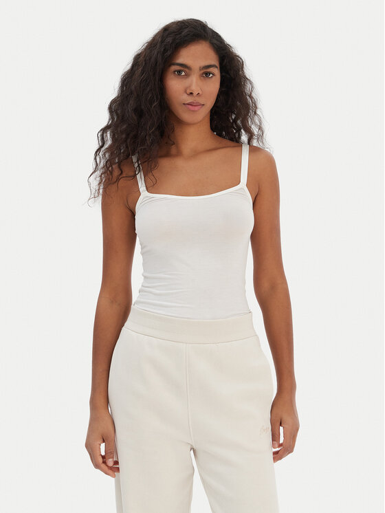 Boss Top 50515379 Biały Regular Fit