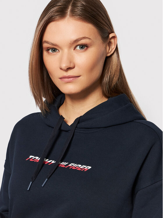 Tommy Hilfiger Tommy Hilfiger Bluza Graphic S10S101264 Granatowy Relaxed Fit